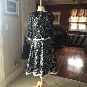 2 piece Lace print Full skirt and Sweater set